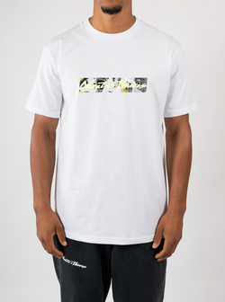 Yellow tape T-shirt - White